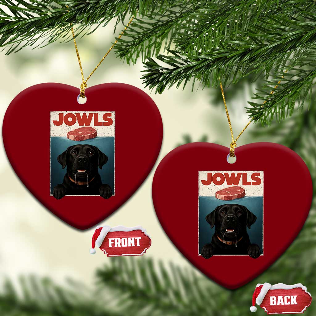 Black Labrador Retriever Ceramic Ornament Funny Jowls Horror Dog Poster - Wonder Print Shop