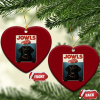 Black Labrador Retriever Ceramic Ornament Funny Jowls Horror Dog Poster - Wonder Print Shop