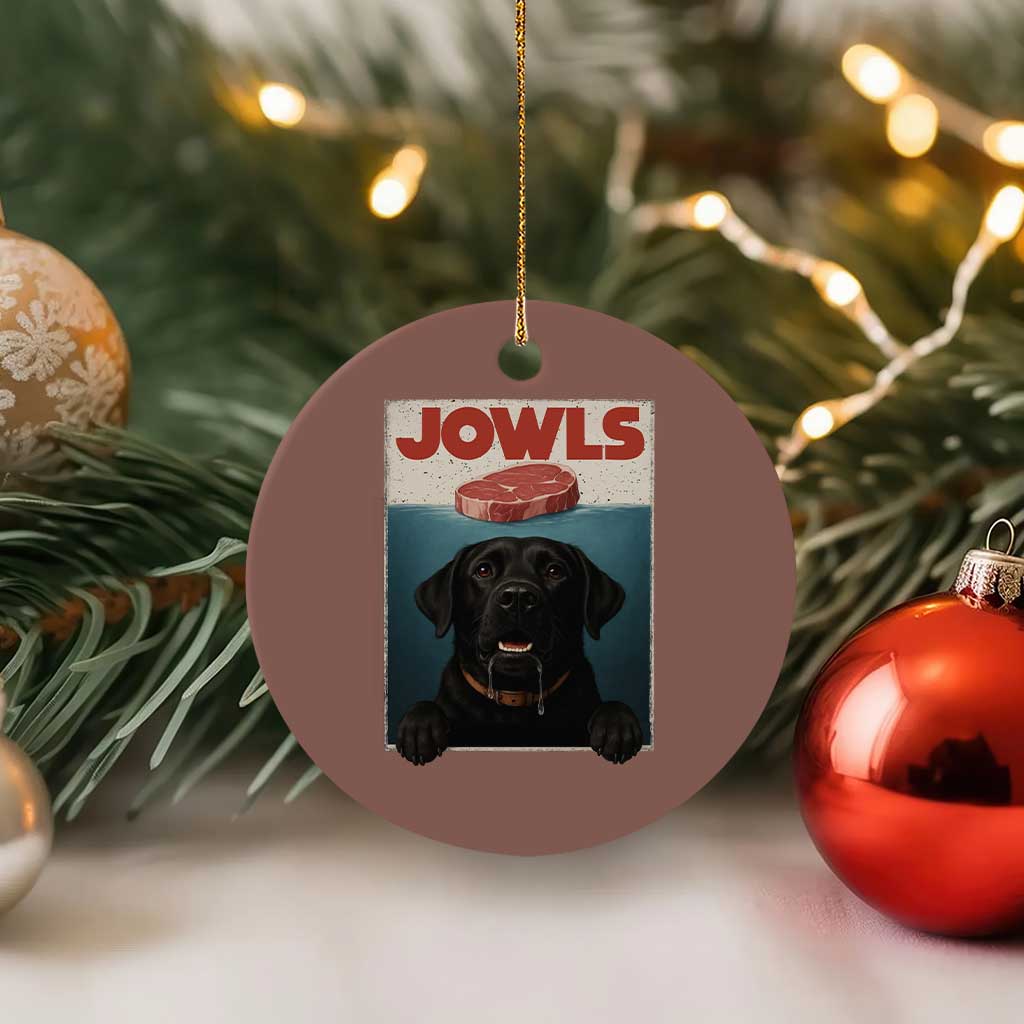 Black Labrador Retriever Ceramic Ornament Funny Jowls Horror Dog Poster - Wonder Print Shop