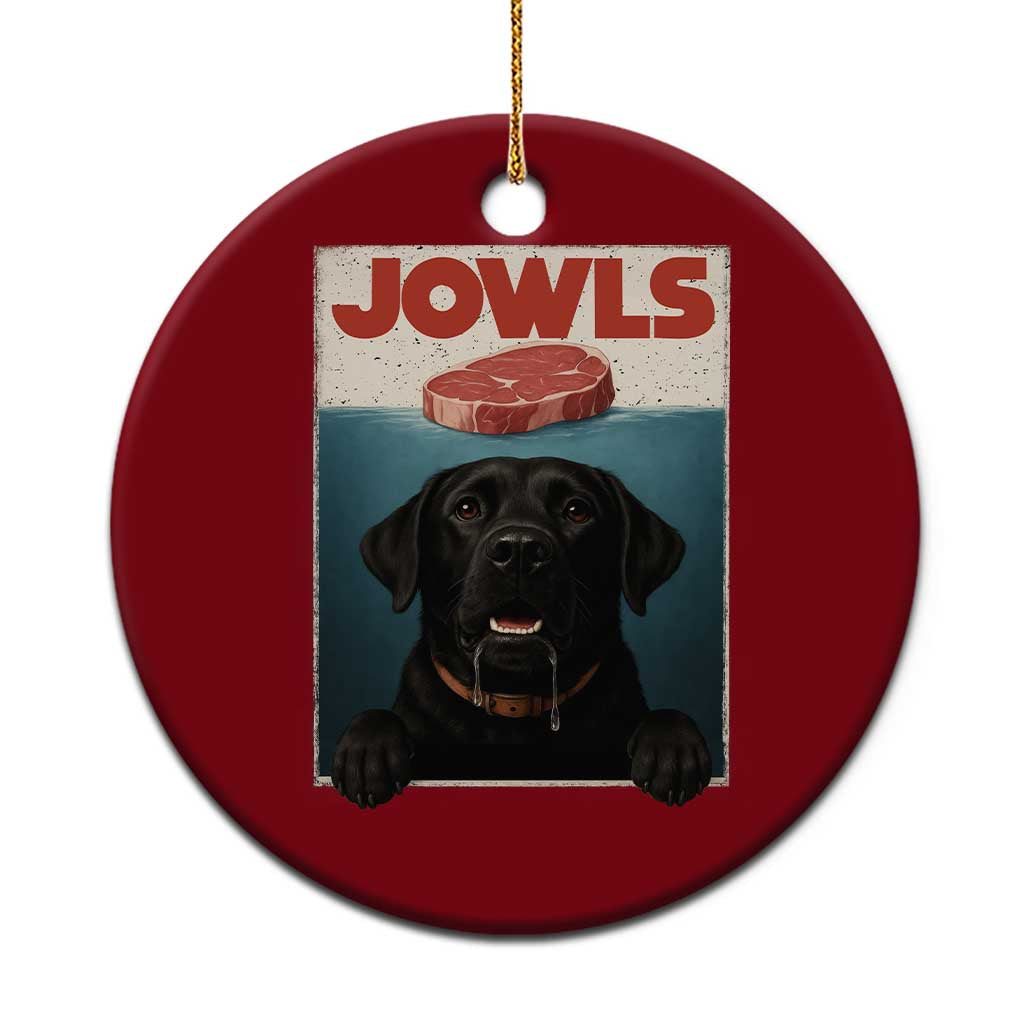 Black Labrador Retriever Ceramic Ornament Funny Jowls Horror Dog Poster - Wonder Print Shop