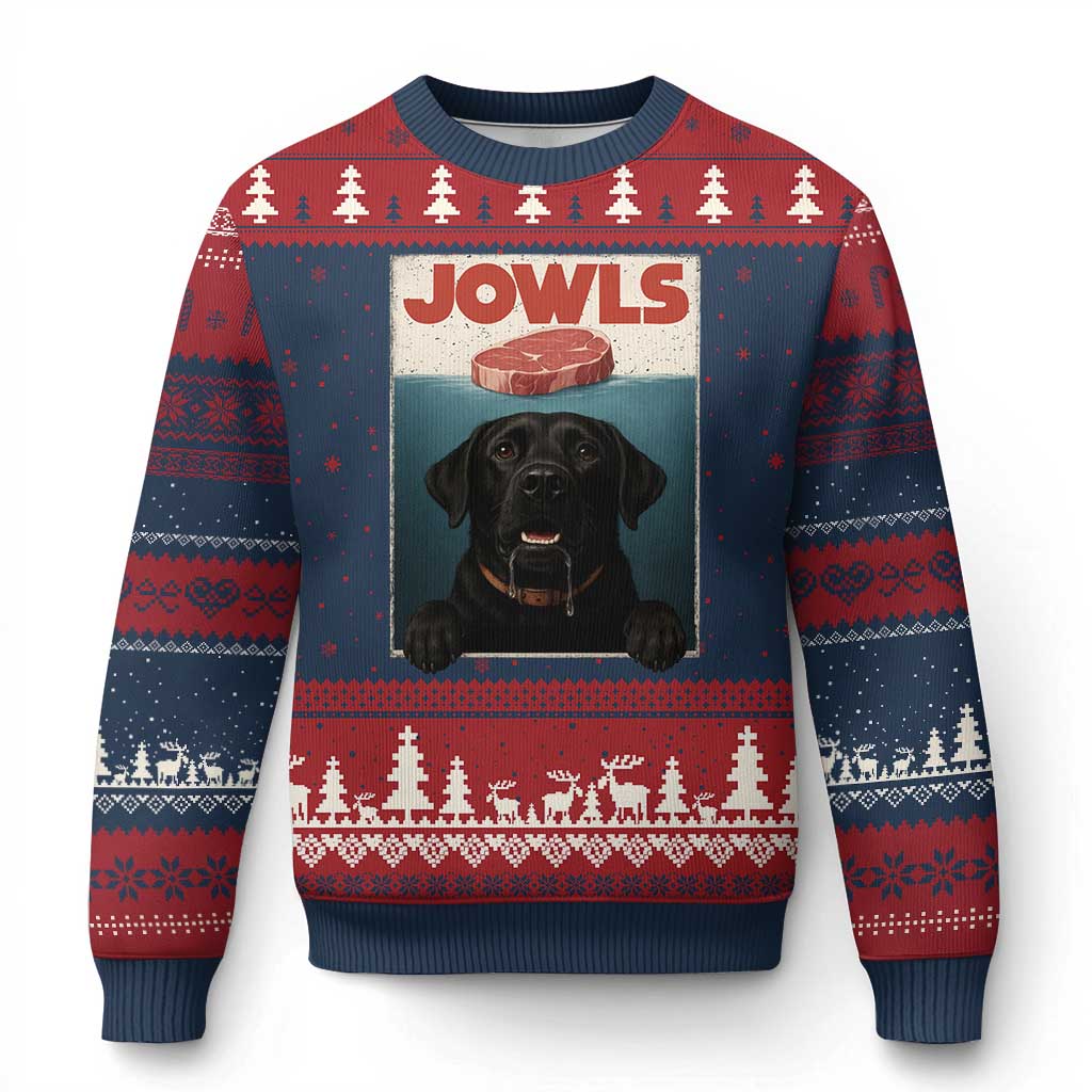 Black Labrador Retriever Ugly Christmas Sweater Funny Jowls Horror Dog Poster - Wonder Print Shop
