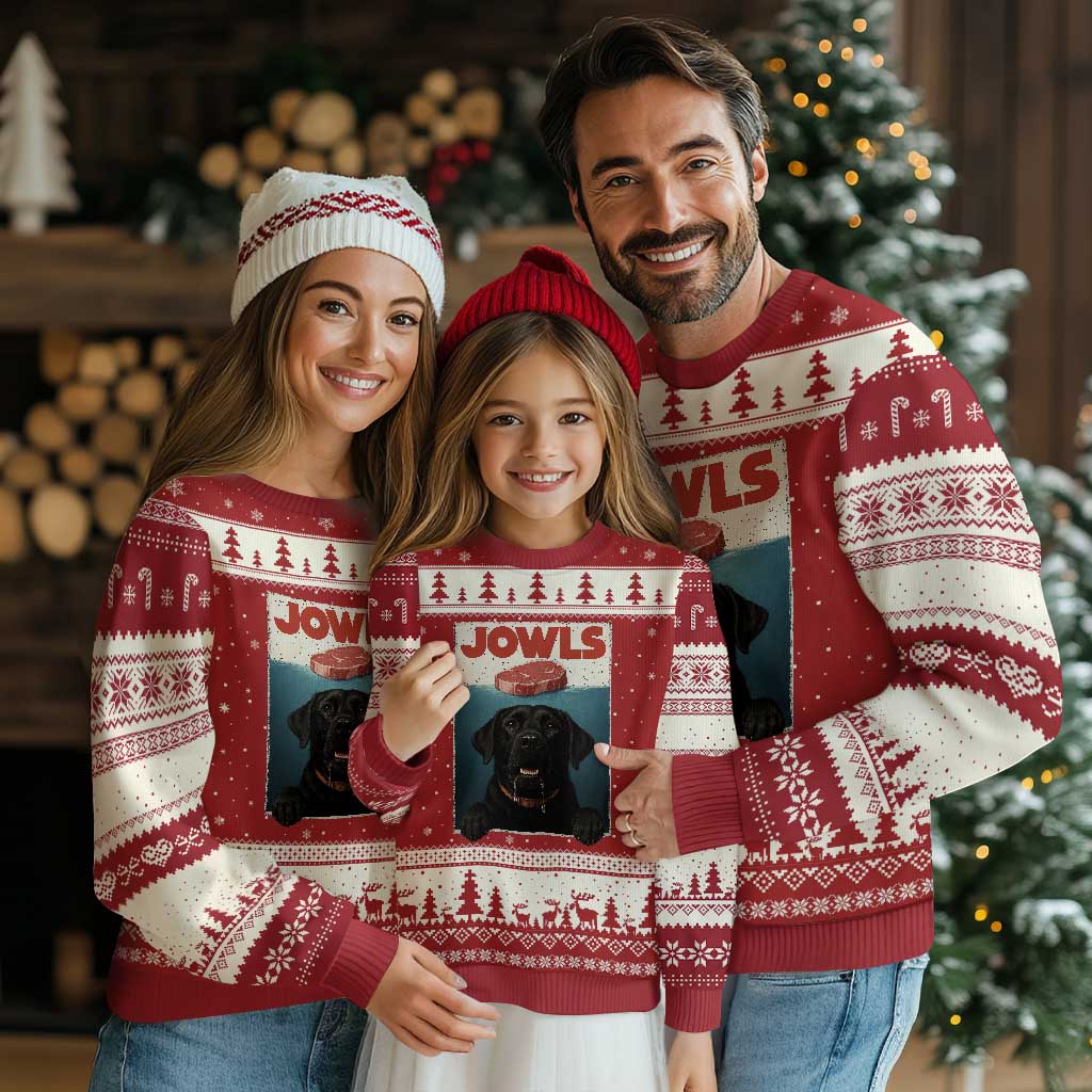 Black Labrador Retriever Ugly Christmas Sweater Funny Jowls Horror Dog Poster - Wonder Print Shop