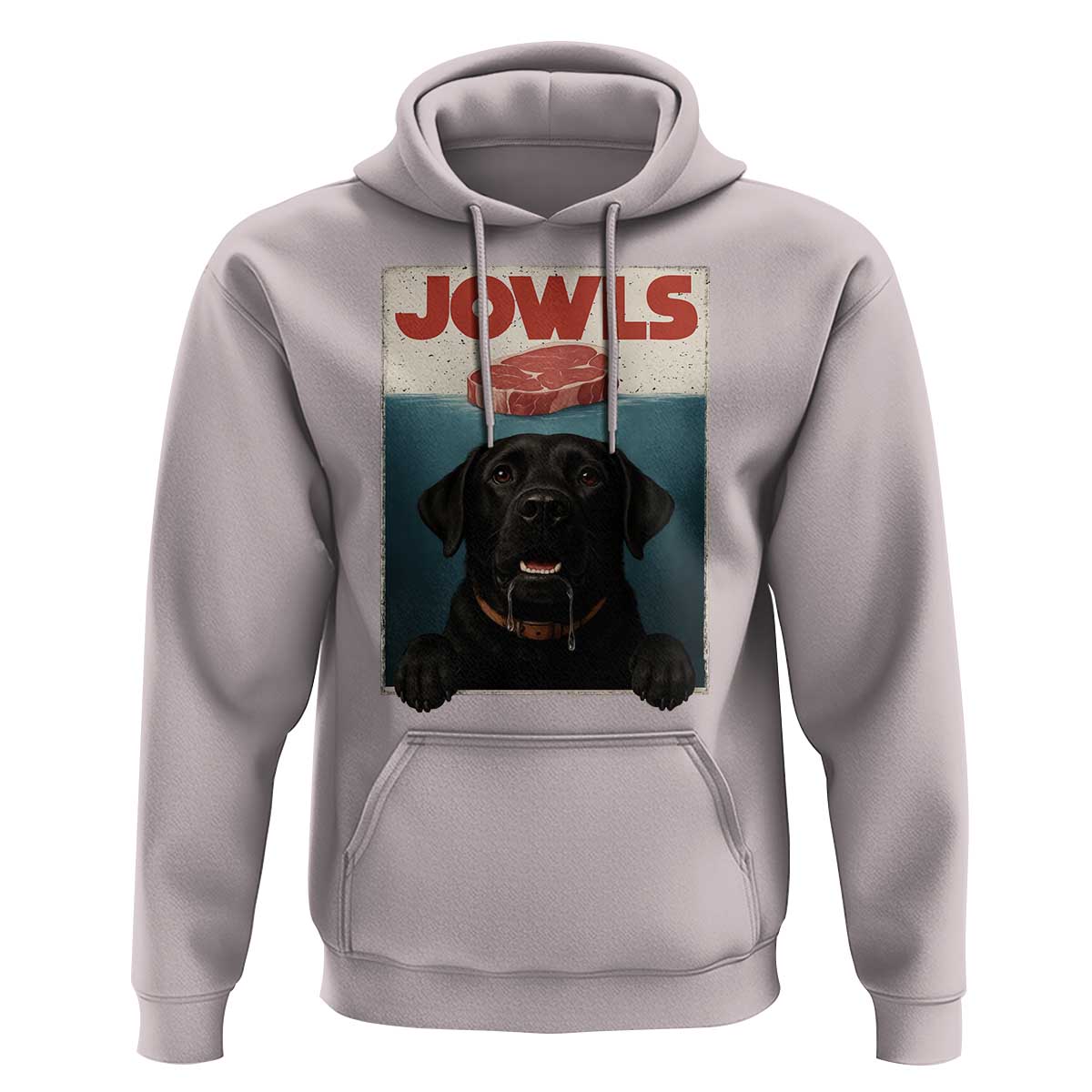 Black Labrador Retriever Hoodie Funny Jowls Horror Dog Poster - Wonder Print Shop