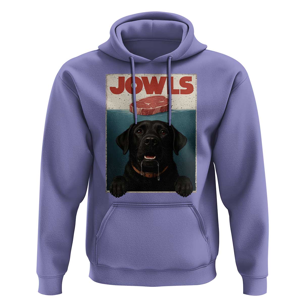 Black Labrador Retriever Hoodie Funny Jowls Horror Dog Poster - Wonder Print Shop