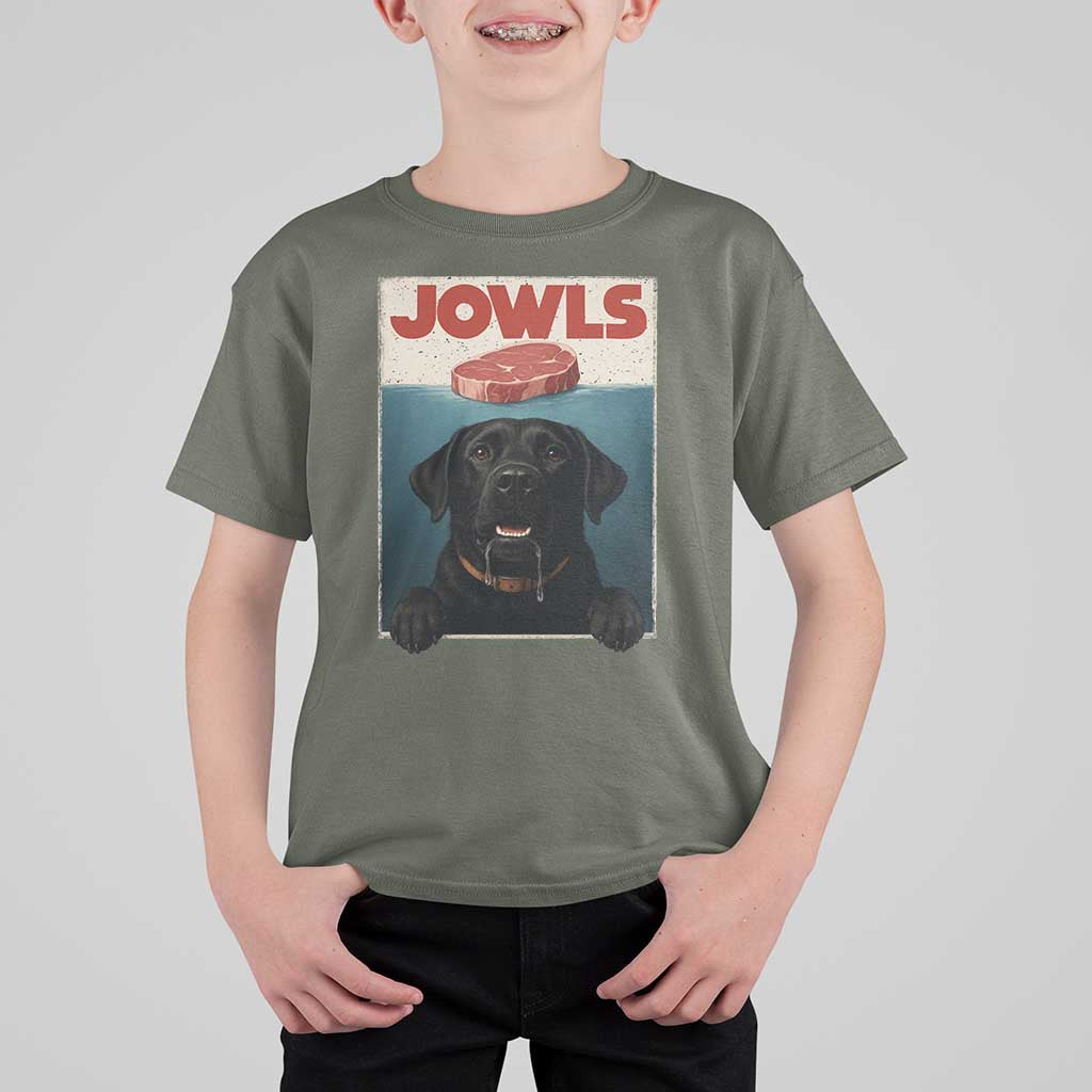 Black Labrador Retriever T Shirt For Kid Funny Jowls Horror Dog Poster - Wonder Print Shop
