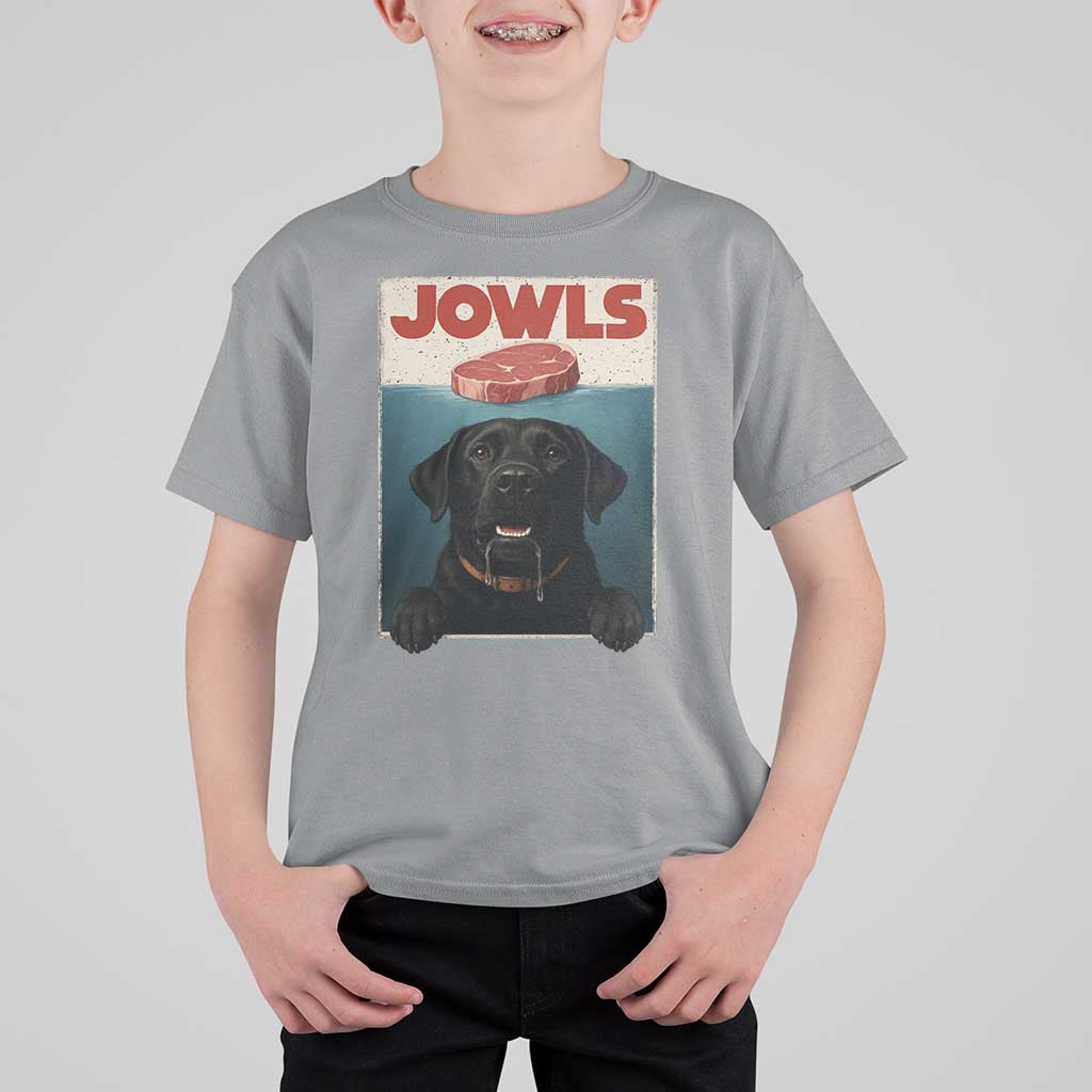 Black Labrador Retriever T Shirt For Kid Funny Jowls Horror Dog Poster - Wonder Print Shop