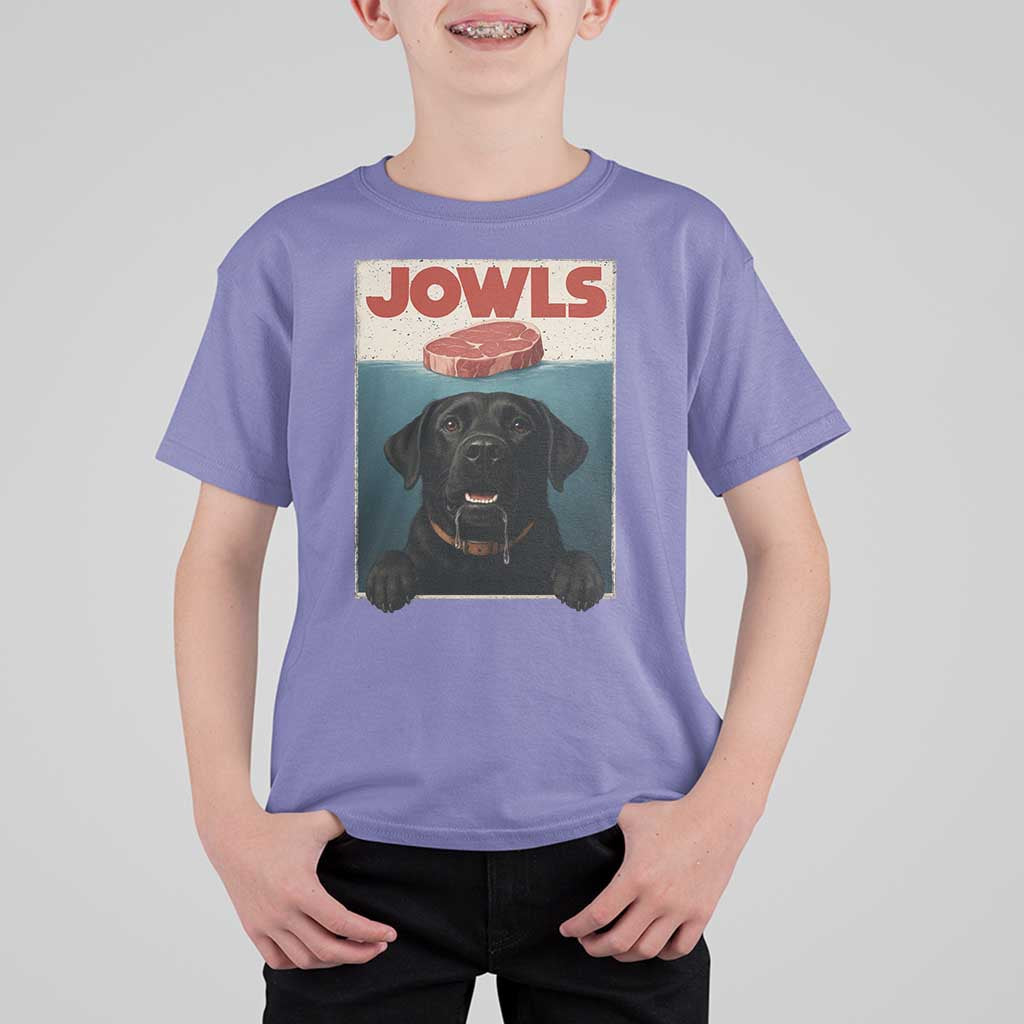 Black Labrador Retriever T Shirt For Kid Funny Jowls Horror Dog Poster - Wonder Print Shop
