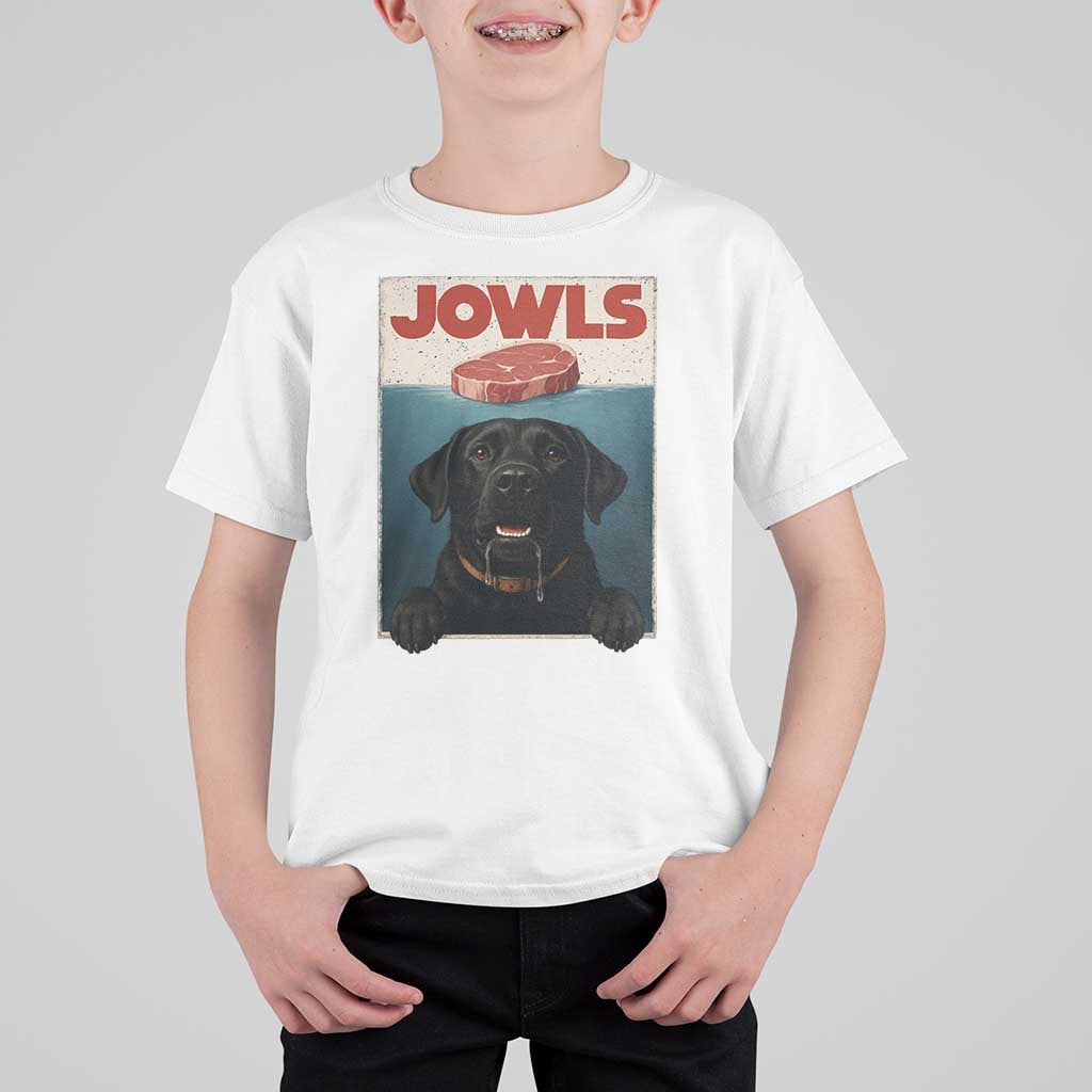 Black Labrador Retriever T Shirt For Kid Funny Jowls Horror Dog Poster - Wonder Print Shop