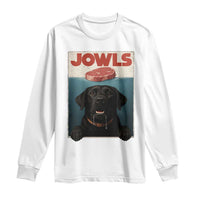 Black Labrador Retriever Long Sleeve Shirt Funny Jowls Horror Dog Poster - Wonder Print Shop