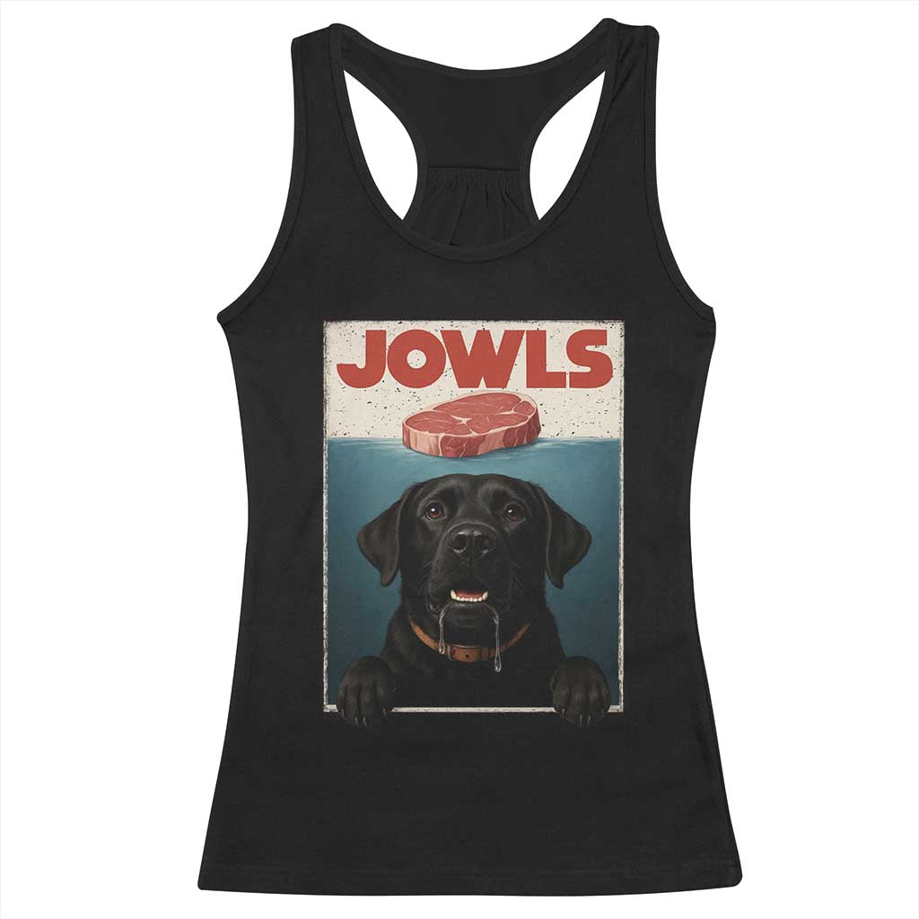 Black Labrador Retriever Racerback Tank Top Funny Jowls Horror Dog Poster - Wonder Print Shop