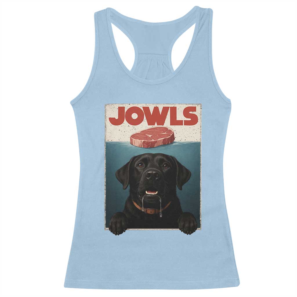 Black Labrador Retriever Racerback Tank Top Funny Jowls Horror Dog Poster - Wonder Print Shop