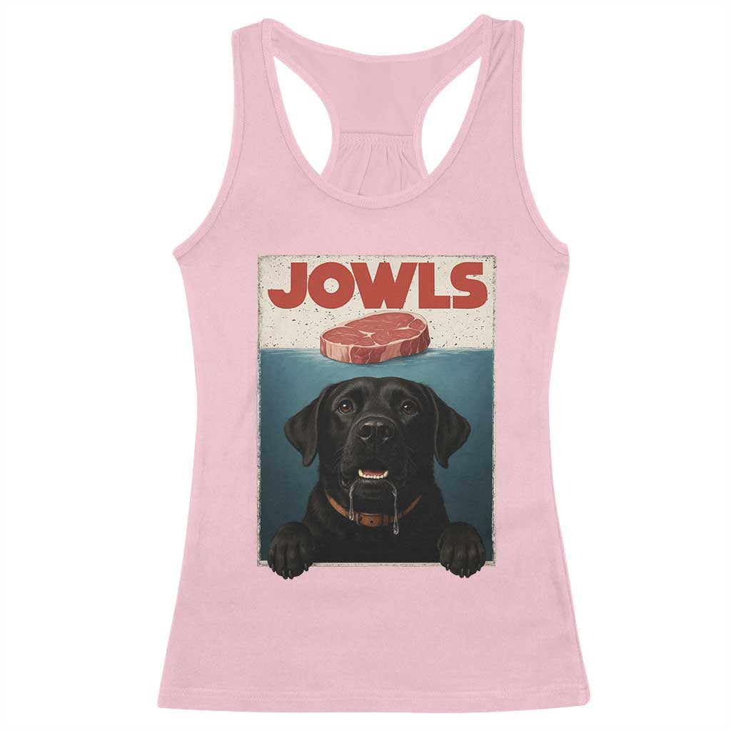 Black Labrador Retriever Racerback Tank Top Funny Jowls Horror Dog Poster - Wonder Print Shop