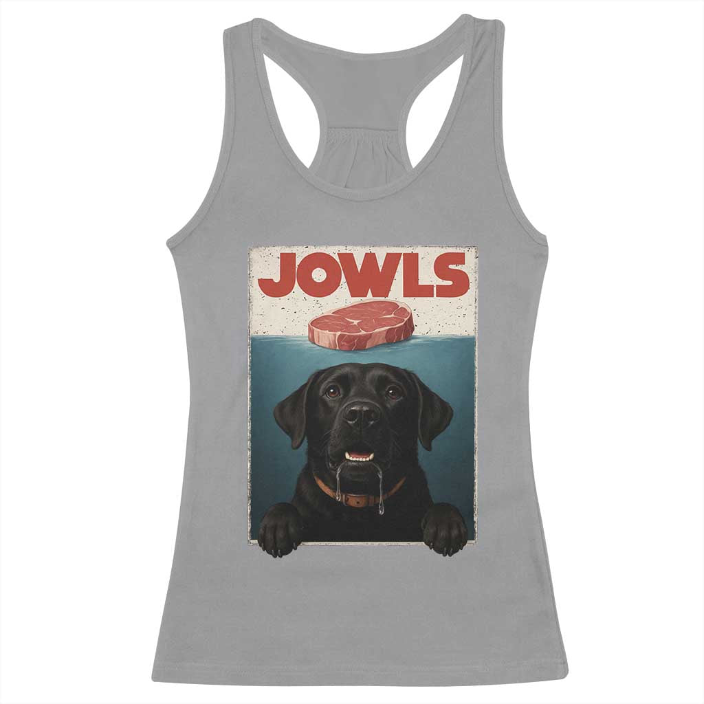 Black Labrador Retriever Racerback Tank Top Funny Jowls Horror Dog Poster - Wonder Print Shop