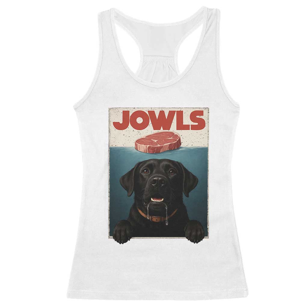 Black Labrador Retriever Racerback Tank Top Funny Jowls Horror Dog Poster - Wonder Print Shop