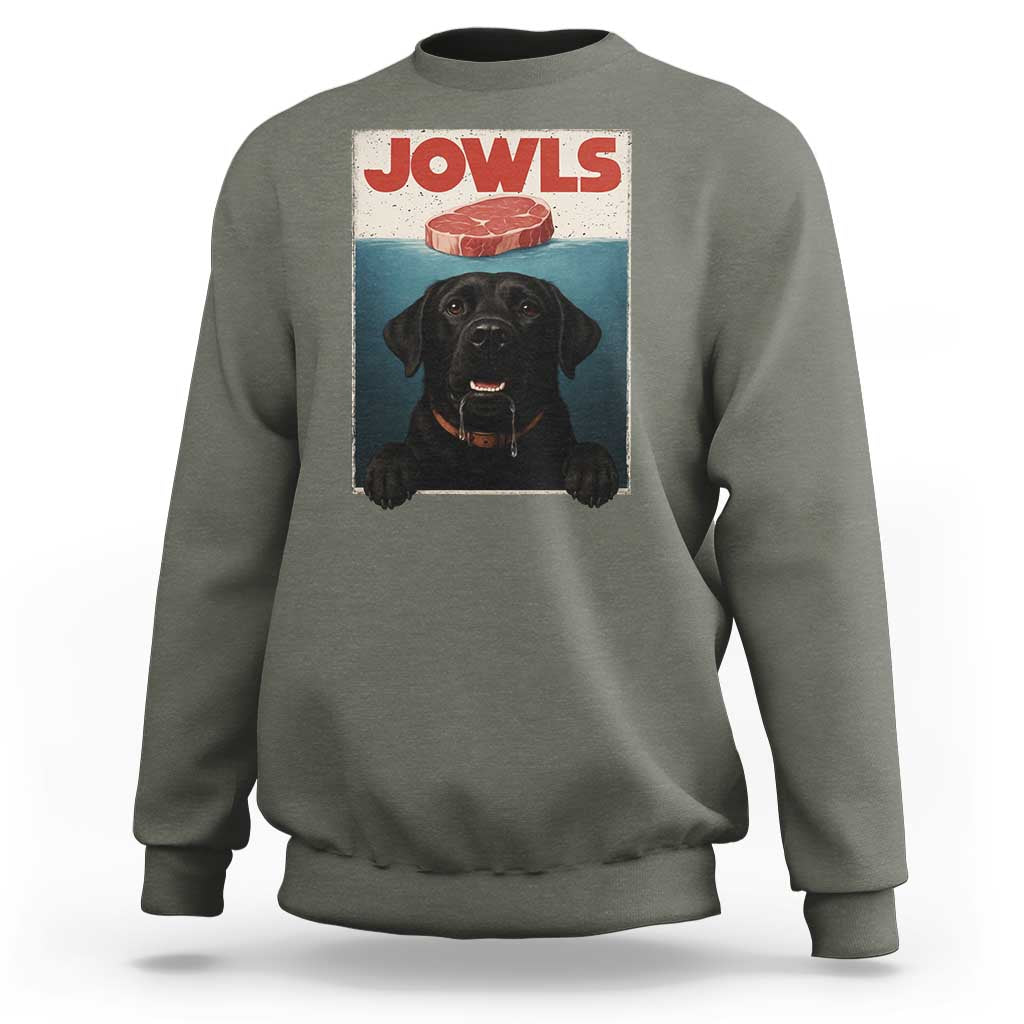 Black Labrador Retriever Sweatshirt Funny Jowls Horror Dog Poster - Wonder Print Shop