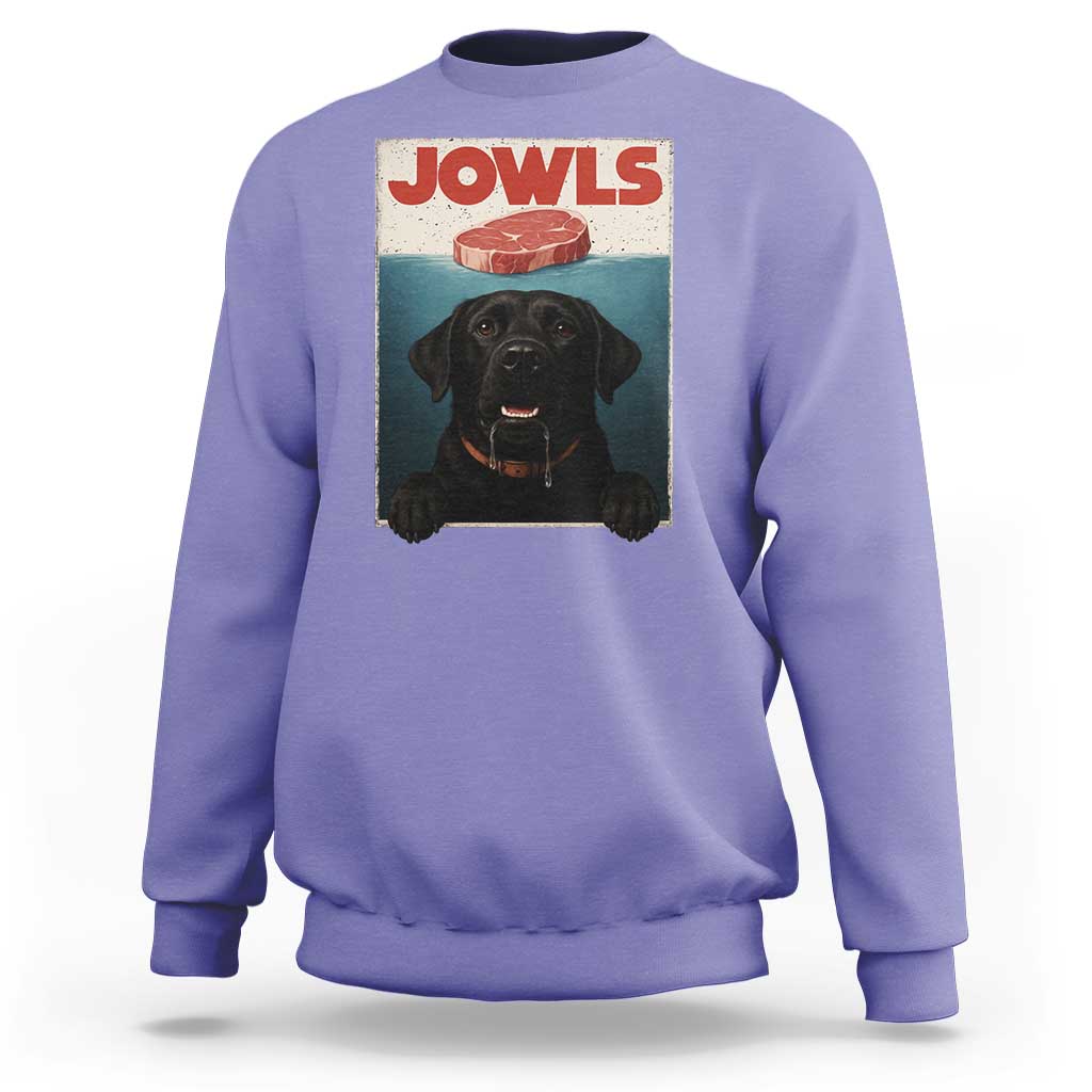 Black Labrador Retriever Sweatshirt Funny Jowls Horror Dog Poster - Wonder Print Shop