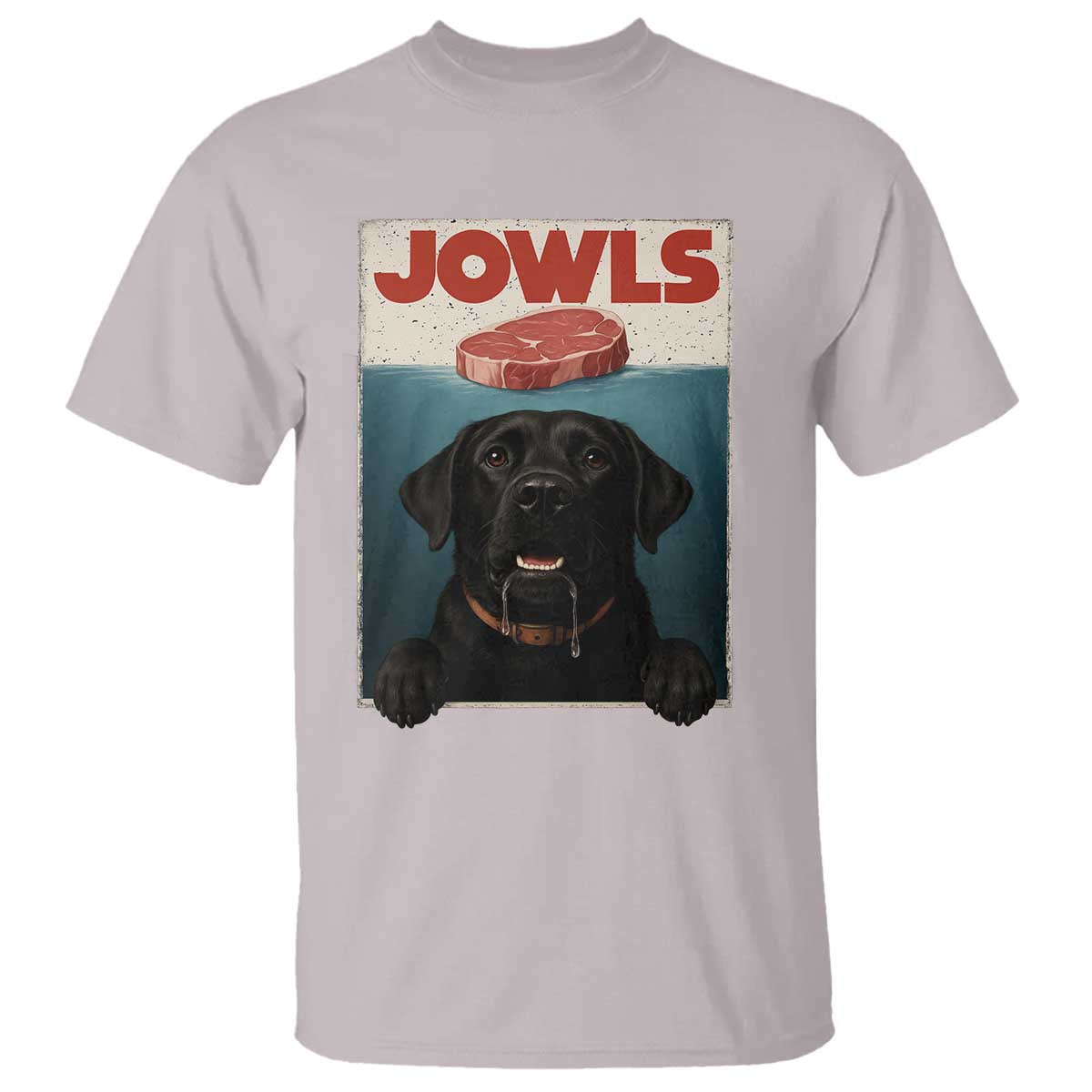 Black Labrador Retriever T Shirt Funny Jowls Horror Dog Poster - Wonder Print Shop