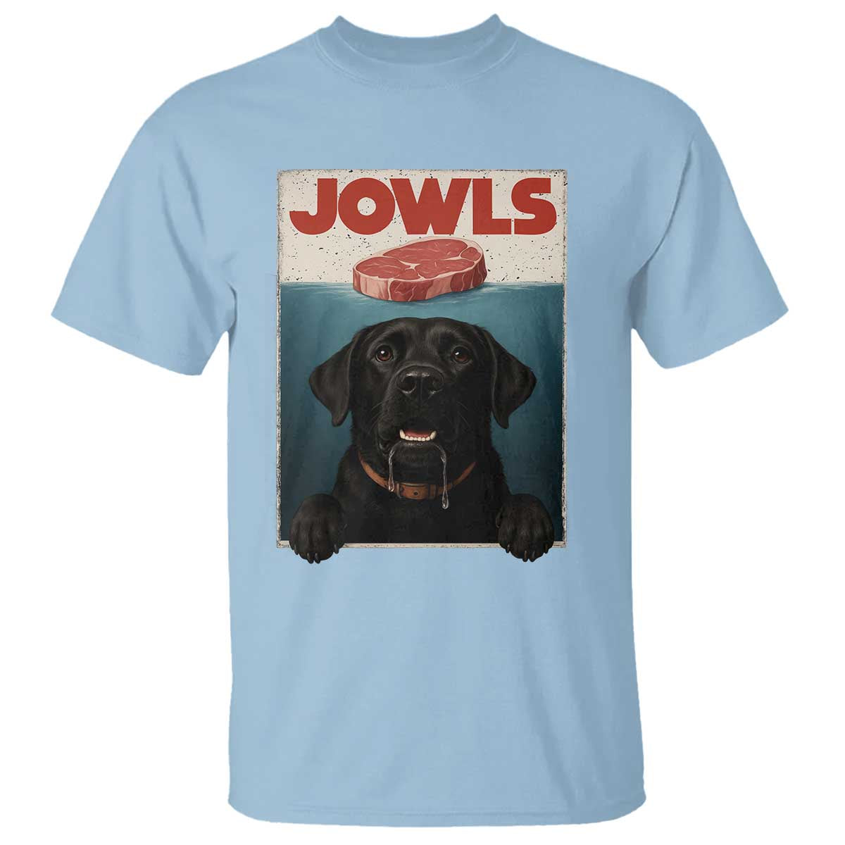 Black Labrador Retriever T Shirt Funny Jowls Horror Dog Poster - Wonder Print Shop