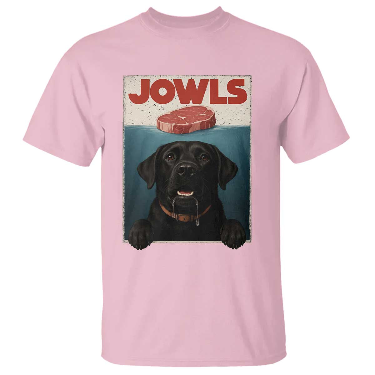 Black Labrador Retriever T Shirt Funny Jowls Horror Dog Poster - Wonder Print Shop