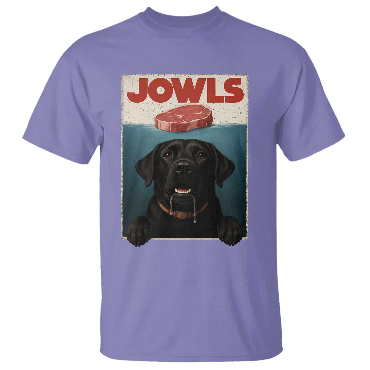 Black Labrador Retriever T Shirt Funny Jowls Horror Dog Poster - Wonder Print Shop