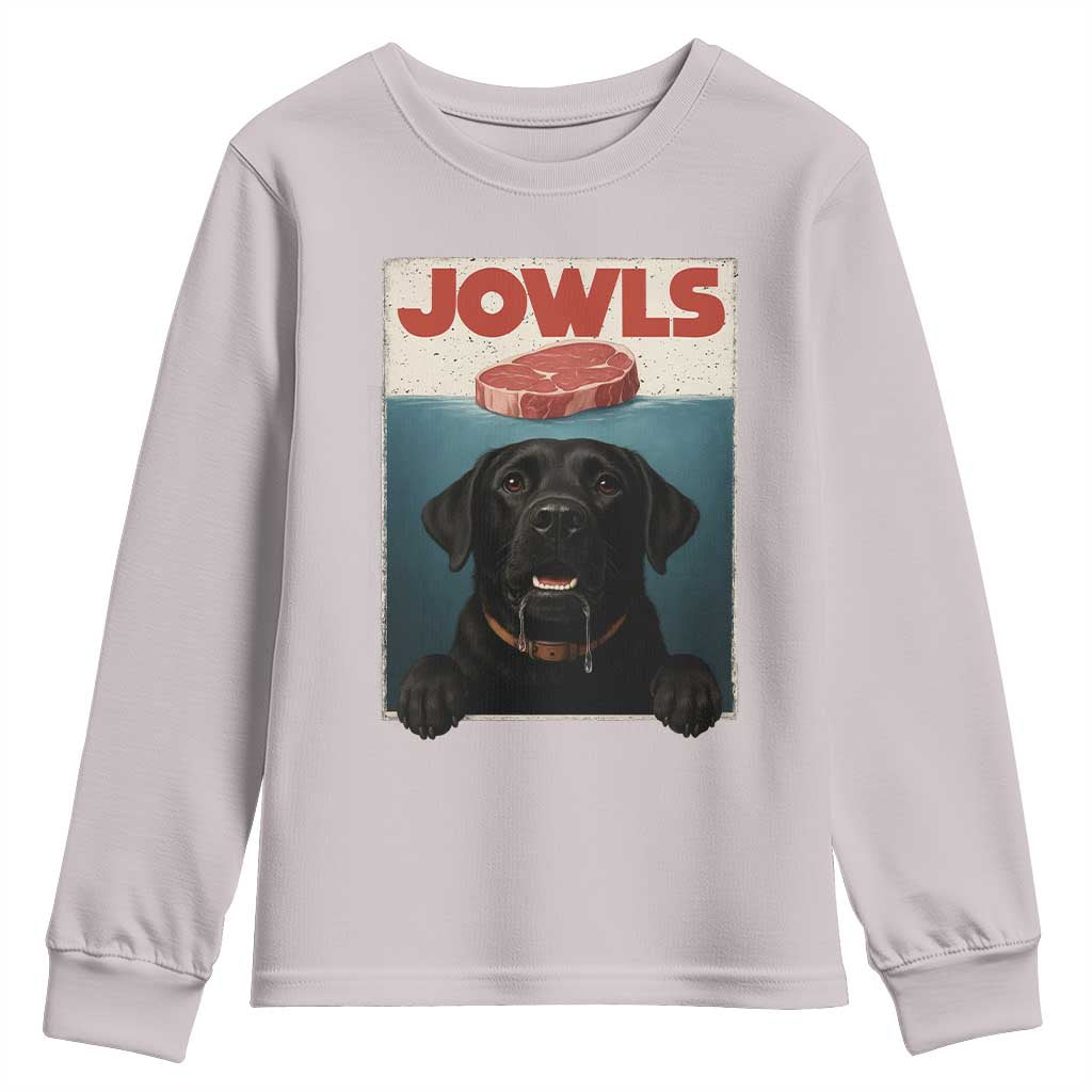 Black Labrador Retriever Youth Sweatshirt Funny Jowls Horror Dog Poster - Wonder Print Shop