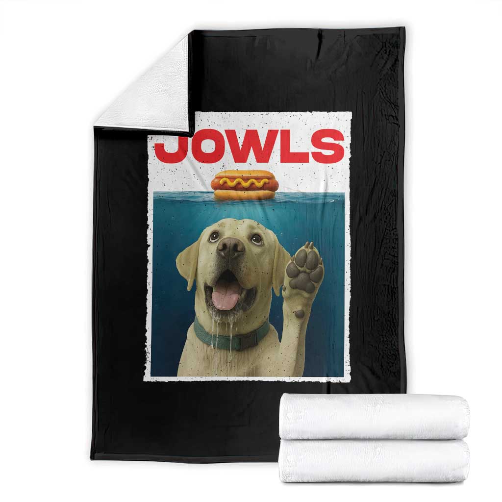 Funny Yellow Lab Jowls Throw Blanket Labrador Retriever Lover Gift - Wonder Print Shop