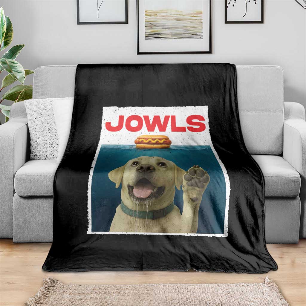 Funny Yellow Lab Jowls Throw Blanket Labrador Retriever Lover Gift - Wonder Print Shop
