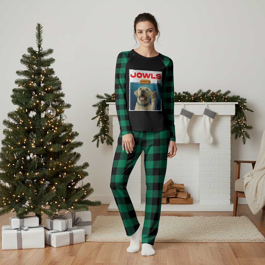Funny Yellow Lab Jowls Plaid Pajama Set Labrador Retriever Lover Gift - Wonder Print Shop