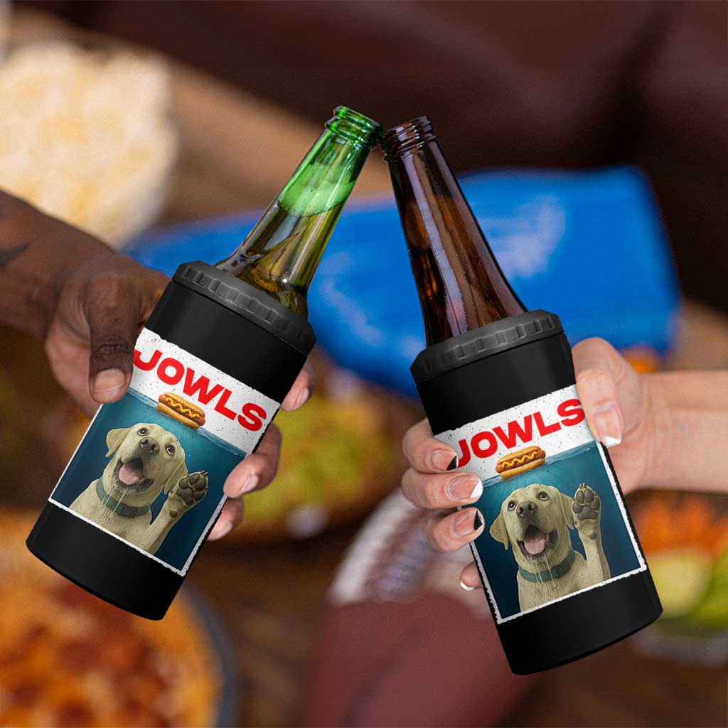 Funny Yellow Lab Jowls 4 in 1 Can Cooler Tumbler Labrador Retriever Lover Gift - Wonder Print Shop