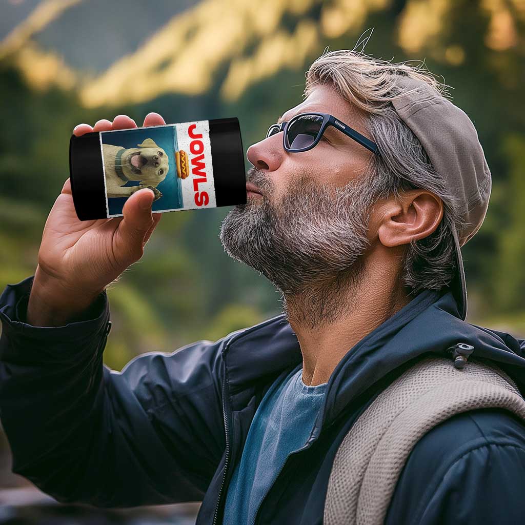 Funny Yellow Lab Jowls 4 in 1 Can Cooler Tumbler Labrador Retriever Lover Gift - Wonder Print Shop