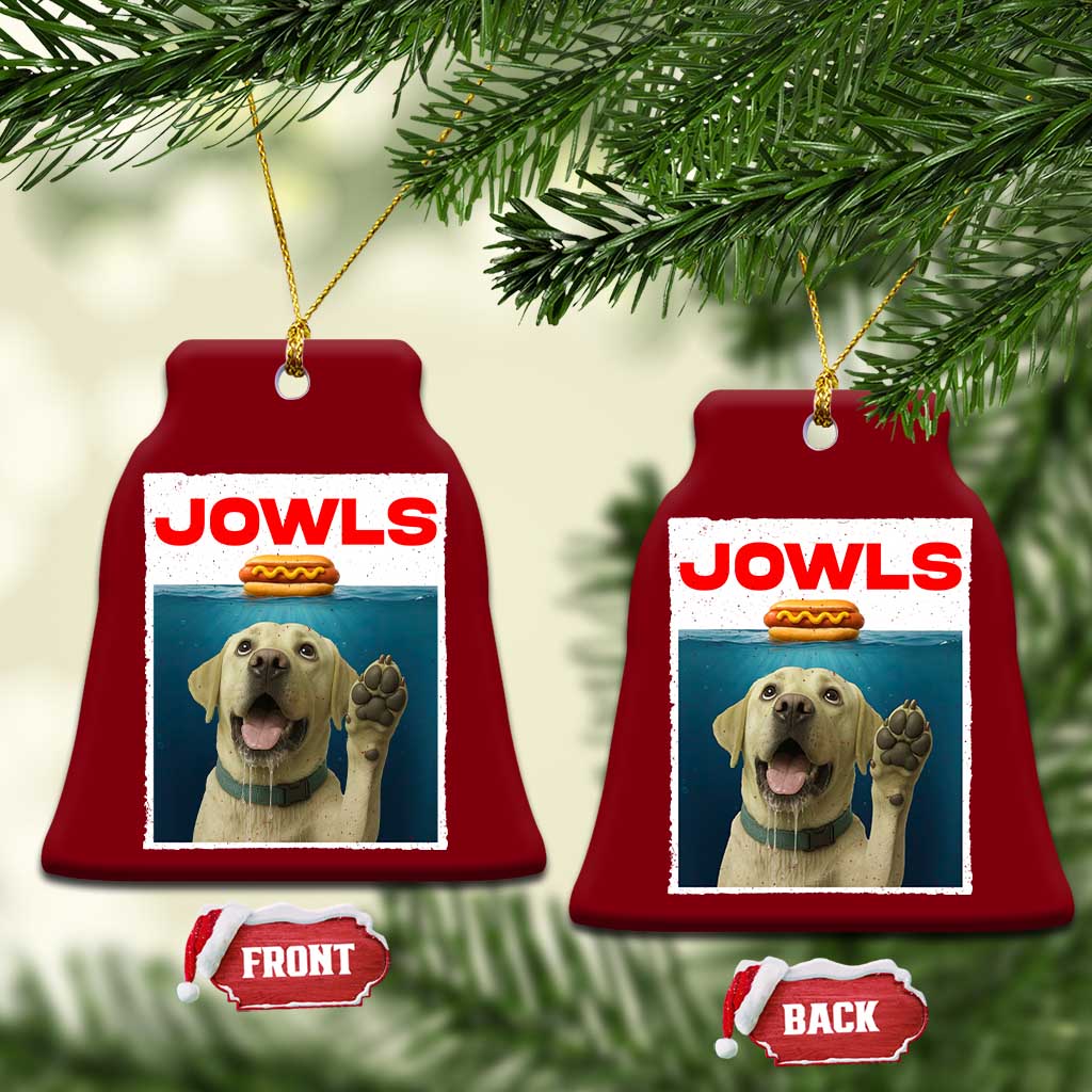 Funny Yellow Lab Jowls Ceramic Ornament Labrador Retriever Lover Gift - Wonder Print Shop