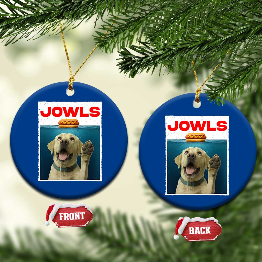 Funny Yellow Lab Jowls Ceramic Ornament Labrador Retriever Lover Gift - Wonder Print Shop