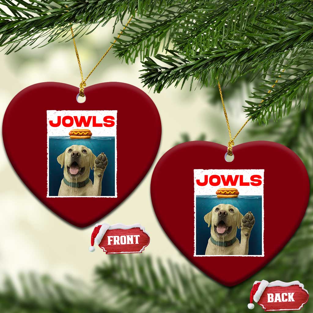 Funny Yellow Lab Jowls Ceramic Ornament Labrador Retriever Lover Gift - Wonder Print Shop
