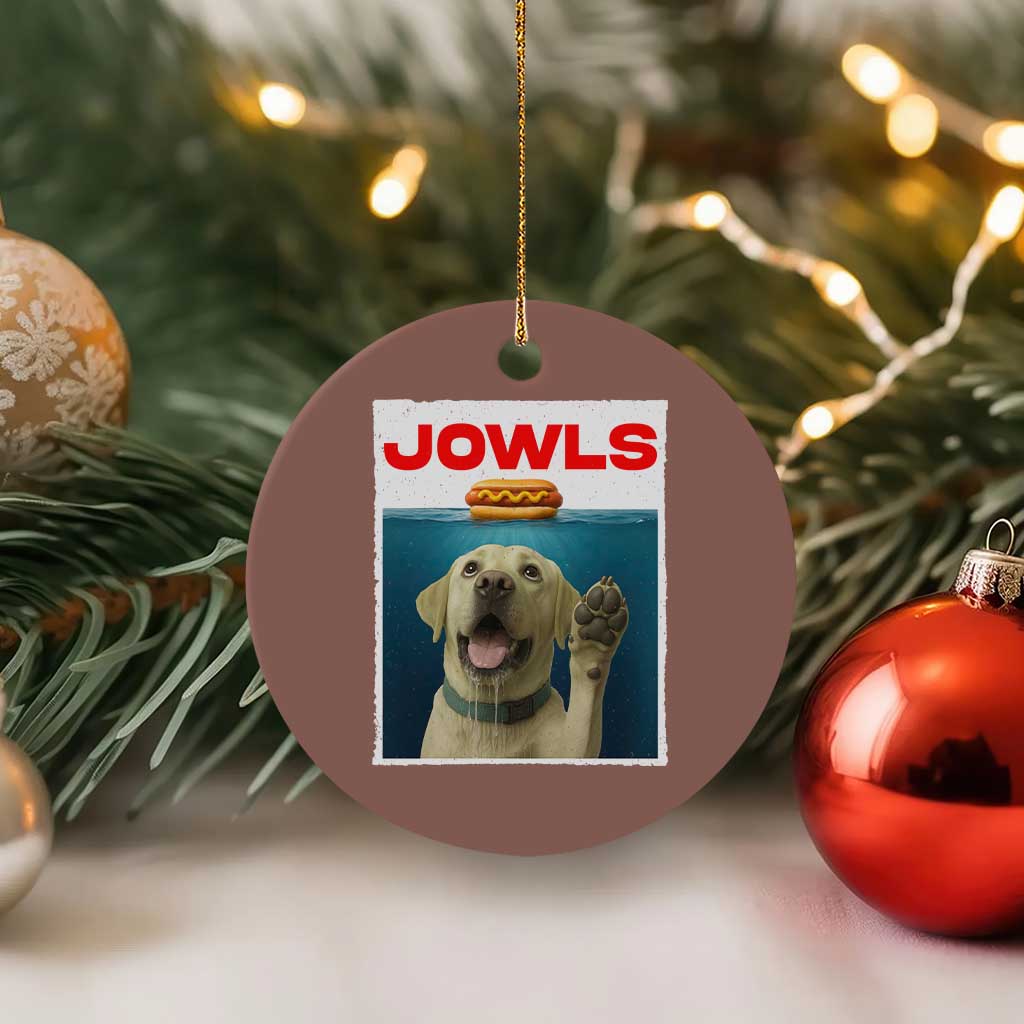 Funny Yellow Lab Jowls Ceramic Ornament Labrador Retriever Lover Gift - Wonder Print Shop