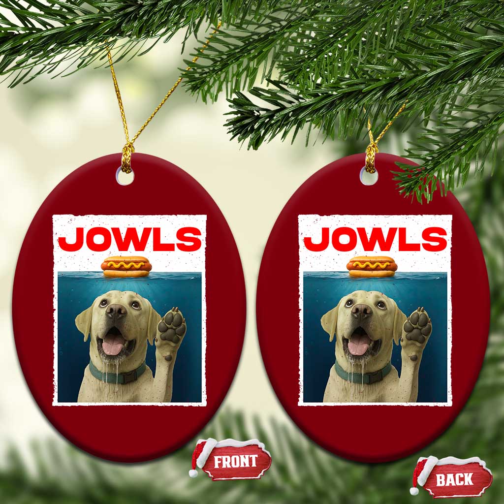 Funny Yellow Lab Jowls Ceramic Ornament Labrador Retriever Lover Gift - Wonder Print Shop
