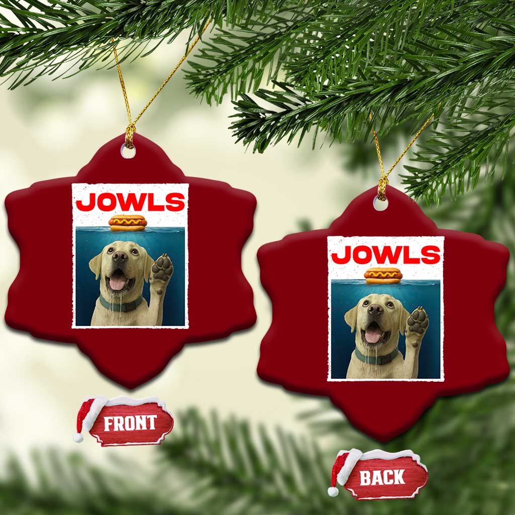 Funny Yellow Lab Jowls Ceramic Ornament Labrador Retriever Lover Gift - Wonder Print Shop