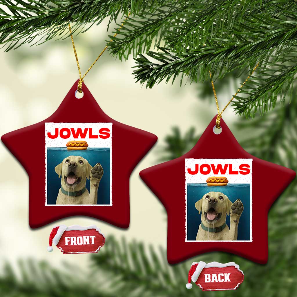 Funny Yellow Lab Jowls Ceramic Ornament Labrador Retriever Lover Gift - Wonder Print Shop