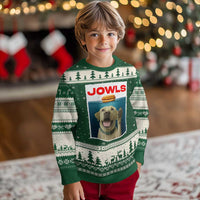 Funny Yellow Lab Jowls Ugly Christmas Sweater Labrador Retriever Lover Gift - Wonder Print Shop