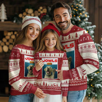 Funny Yellow Lab Jowls Ugly Christmas Sweater Labrador Retriever Lover Gift - Wonder Print Shop