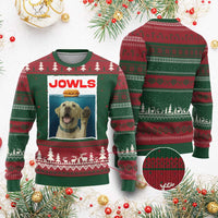 Funny Yellow Lab Jowls Ugly Christmas Sweater Labrador Retriever Lover Gift - Wonder Print Shop