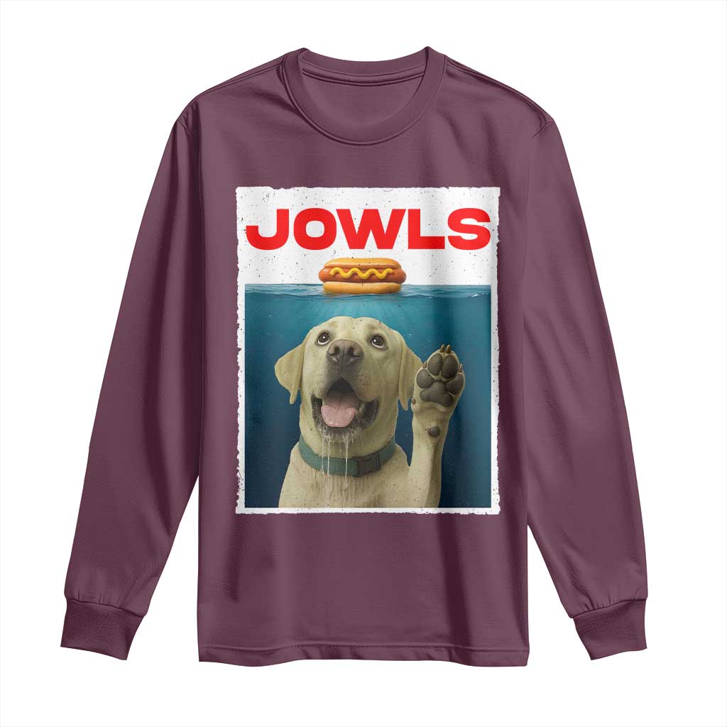 Funny Yellow Lab Jowls Long Sleeve Shirt Labrador Retriever Lover Gift - Wonder Print Shop