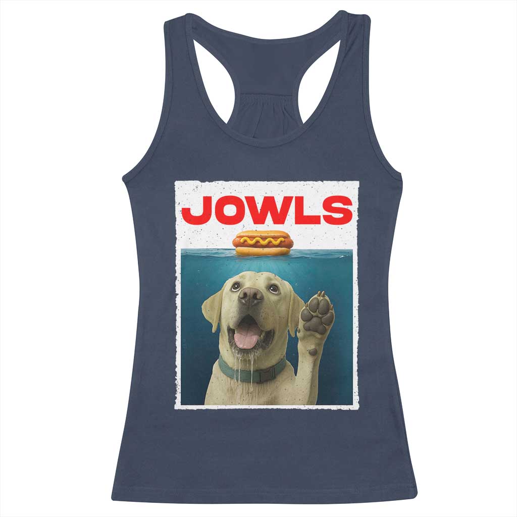 Funny Yellow Lab Jowls Racerback Tank Top Labrador Retriever Lover Gift - Wonder Print Shop