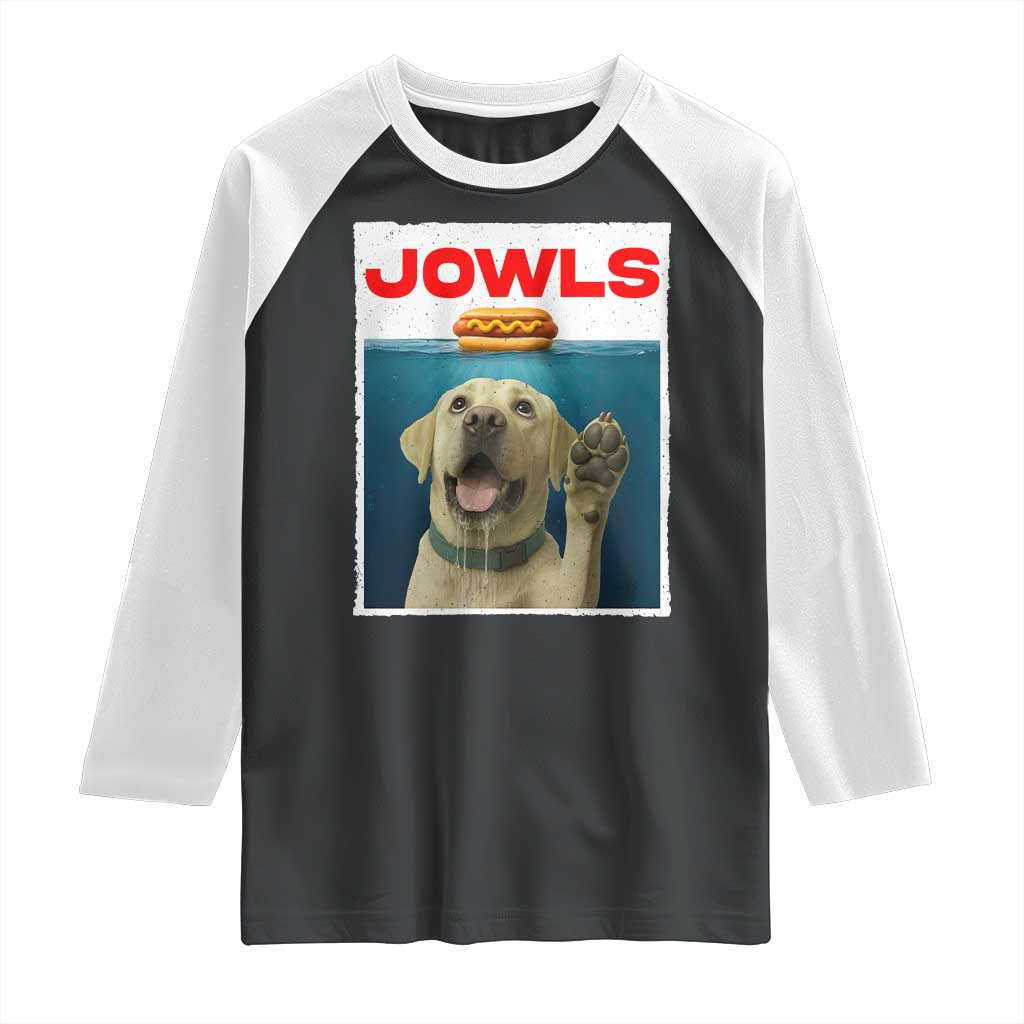 Funny Yellow Lab Jowls Raglan Shirt Labrador Retriever Lover Gift - Wonder Print Shop