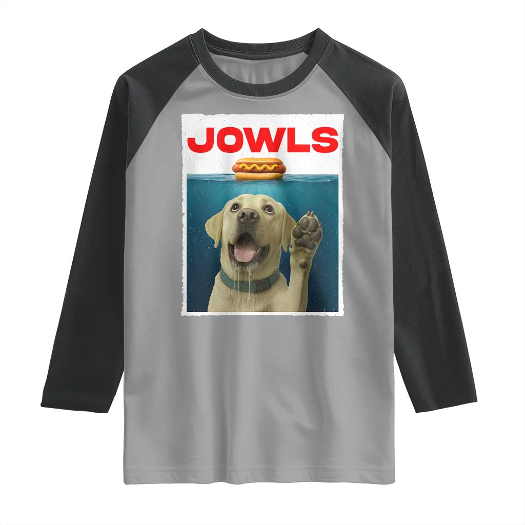 Funny Yellow Lab Jowls Raglan Shirt Labrador Retriever Lover Gift - Wonder Print Shop