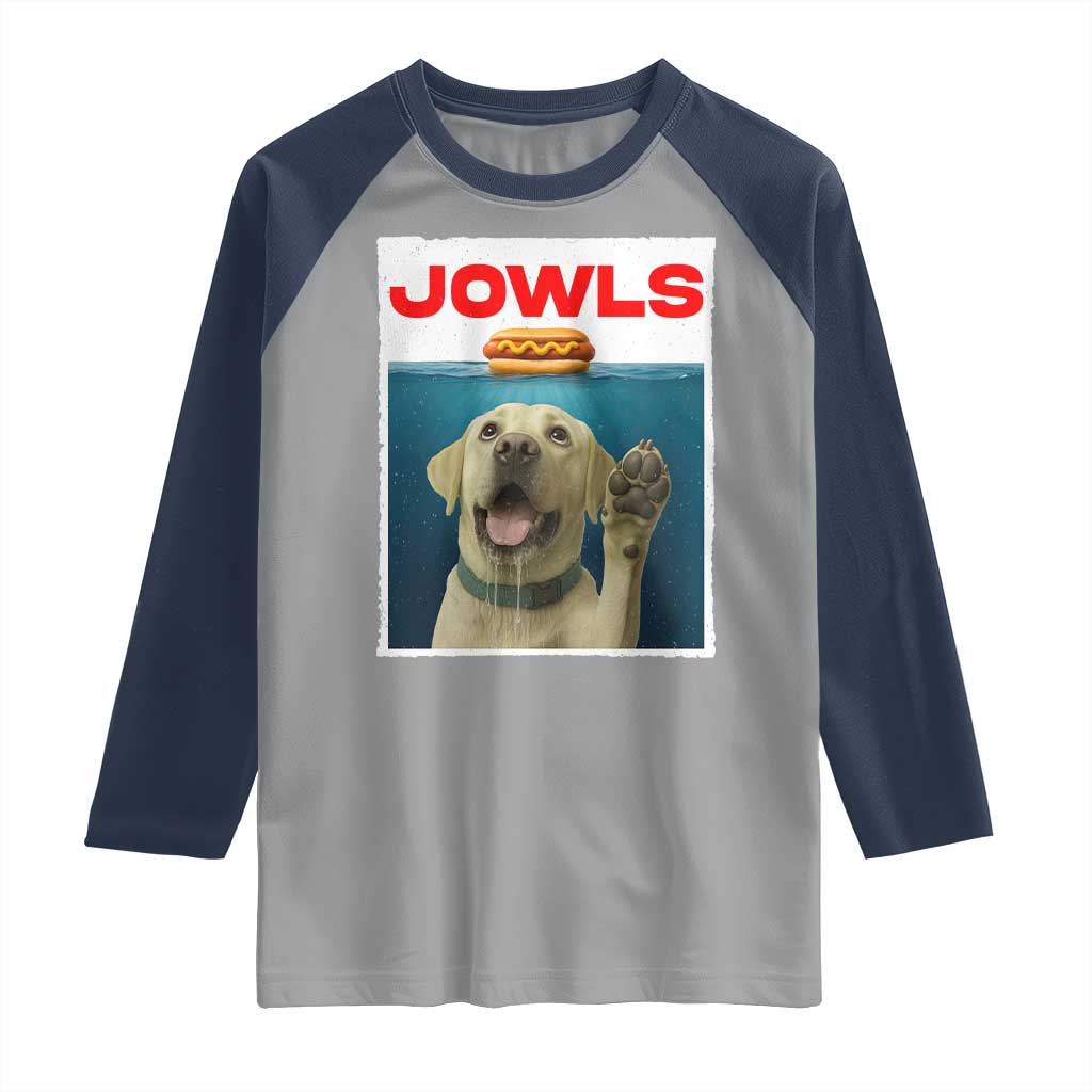 Funny Yellow Lab Jowls Raglan Shirt Labrador Retriever Lover Gift - Wonder Print Shop
