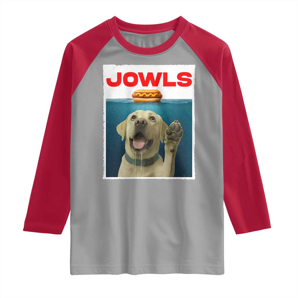 Funny Yellow Lab Jowls Raglan Shirt Labrador Retriever Lover Gift - Wonder Print Shop