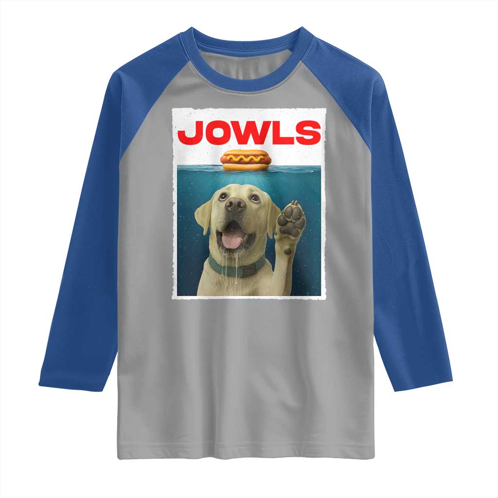 Funny Yellow Lab Jowls Raglan Shirt Labrador Retriever Lover Gift - Wonder Print Shop