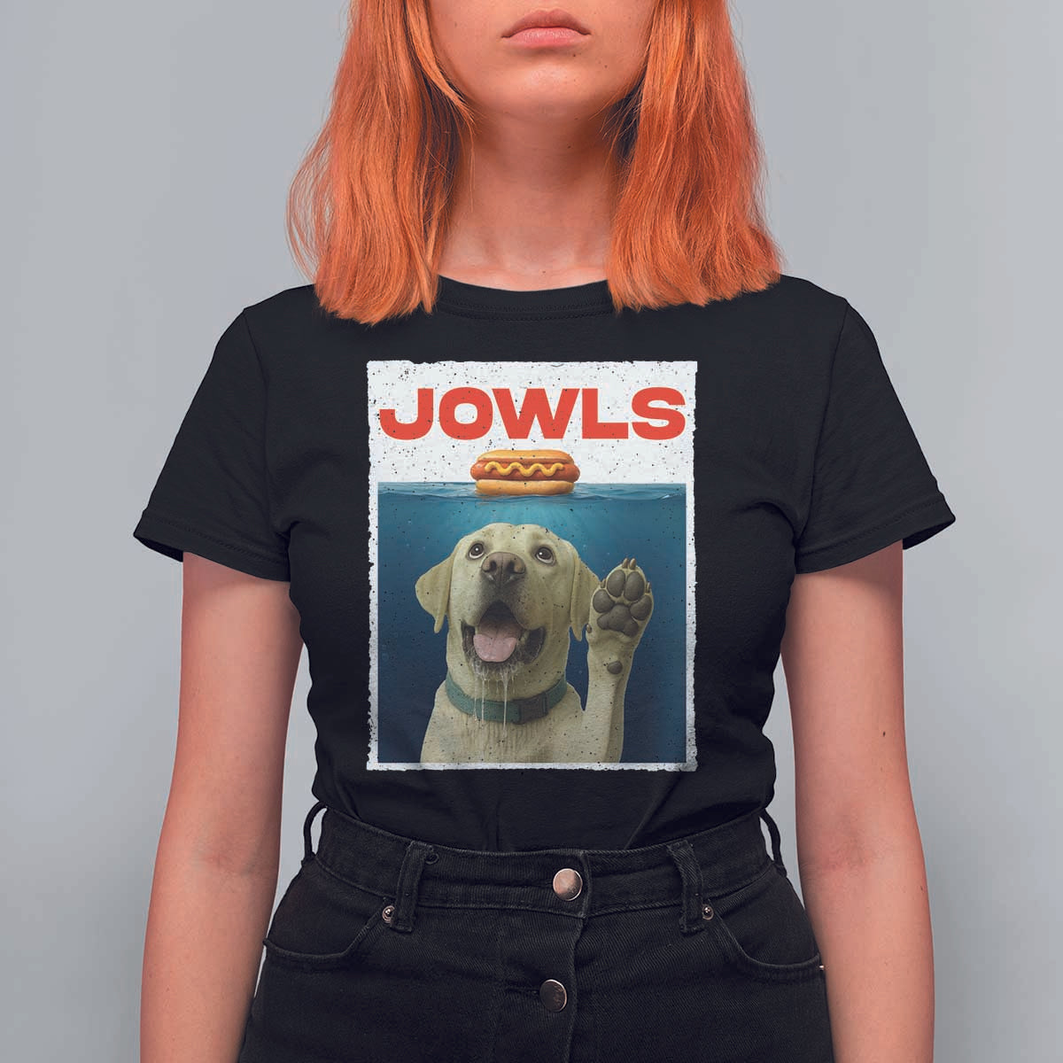 Funny Yellow Lab Jowls T Shirt For Women Labrador Retriever Lover Gift - Wonder Print Shop