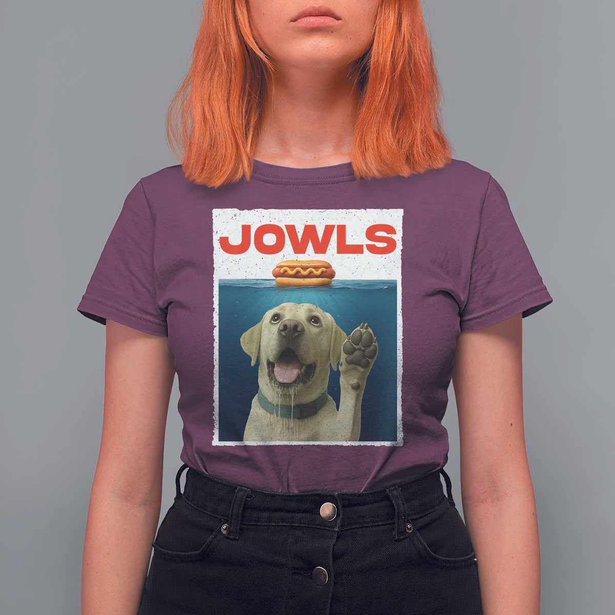 Funny Yellow Lab Jowls T Shirt For Women Labrador Retriever Lover Gift - Wonder Print Shop