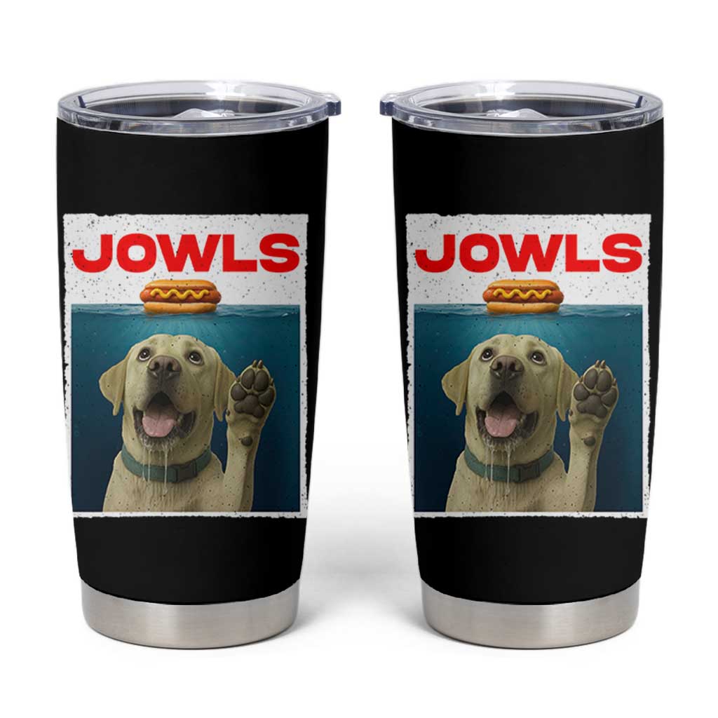 Funny Yellow Lab Jowls Tumbler Cup Labrador Retriever Lover Gift - Wonder Print Shop